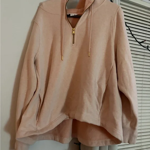 Athleta Pink Half-Zip Hoodie - Picture 1 of 6